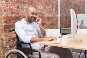 Black businessman in wheelchair, DEI is alive and well. 